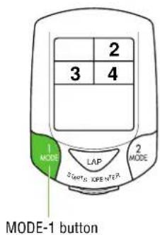 Cateye PW-TR100 - - Switching data on Display-2 and Display-3 - 1