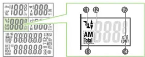 Cateye PW-TR100 - Display-2 (Main Heart Rate Display) - 1