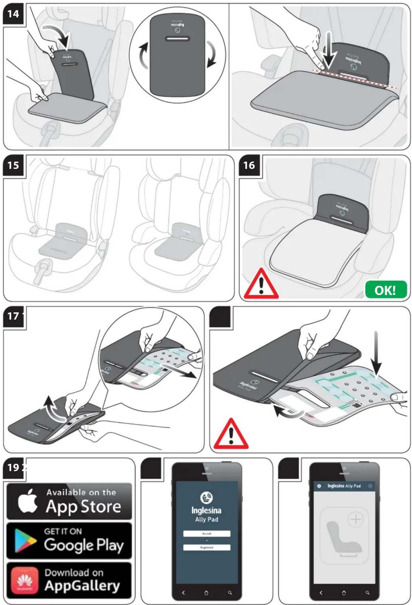 Inglesina Ally Pad - • GRUPPO 0+ (0-13 KG) - ECE 44/04 • GRUPPO 1 (9-18 KG) - ECE 44/04 SEGGIOLINI AUTO i-Size - ECE R129 / CON CINTURE DI SICUREZZA INTEGRATE - 8