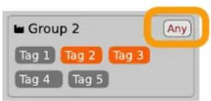 Group 2 Tag 1 Tag 2 Tag 3 Tag 4 Tag 5 Any