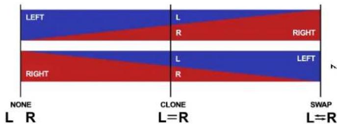 LEFT L RIGHT RIGHT L RIGHT NONE CLONE SWAP L=R L=R