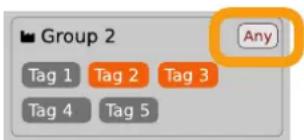 Group 2 Tag 1 Tag 2 Tag 3 Tag 4 Tag 5 Any