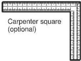 Carpenter square (optional)