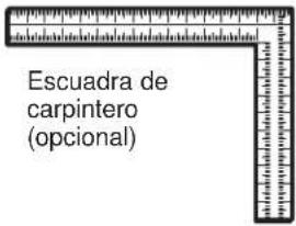 Escuadra de carpintero (opcional)