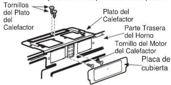 Tornillos del Plato del Calefactor Plato del Calefactor Parte Trasera del Horno Tornillo del Motor del Calefactor Placa de cubierta