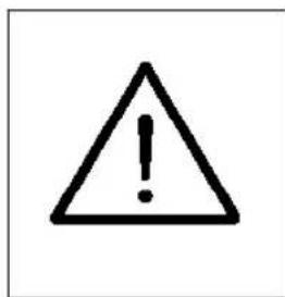 Warning symbol image with exclamation mark inside triangle