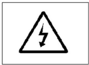 Warning symbol image showing a lightning bolt inside a triangle with a lightning bolt symbol