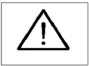 Warning symbol image with exclamation mark inside triangle