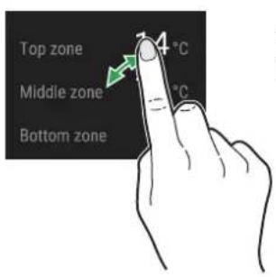 Top zone Middle zone Bottom zone 4 °C -4 °C