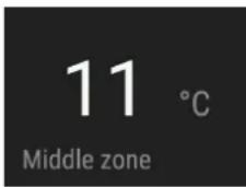 11 °C Middle zone