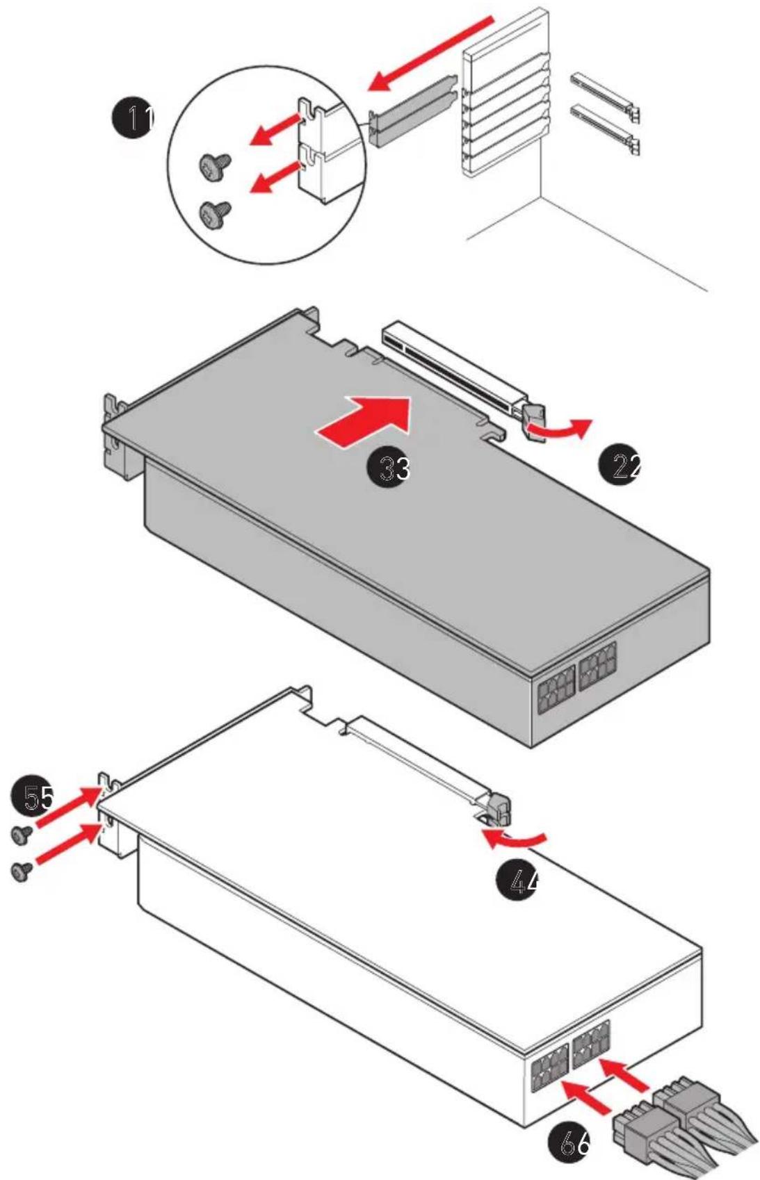 Technical diagram illustrating the assembly of a server rack with labeled components and directional arrows indicating process flow.