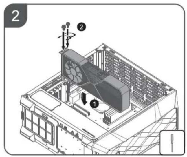 Technical diagram of a computer motherboard with labeled components and directional arrows indicating motion or assembly.