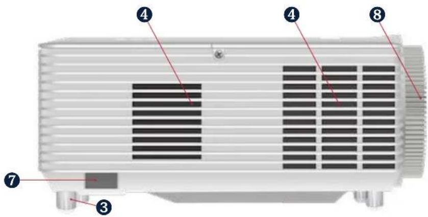 Diagram of a heat exchanger or cooling unit with numbered components labeled 3, 4, and 7.