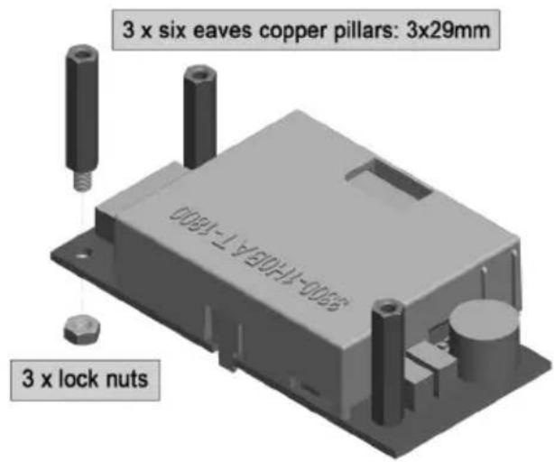 3 x six eaves copper pillars: 3x29mm 3 x lock nuts 0080-1.5E00-11-0068