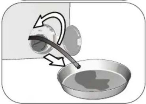 Illustration of a kitchen utensil being poured into a bowl with a curved tool (no text or symbols)