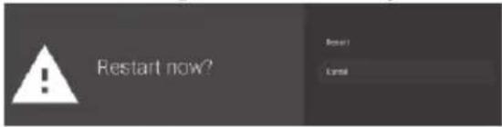 Restart now? Cancel