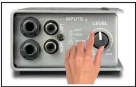 INPUTS RIGHT LEFT LEVEL RIGHT RIGHT MAX