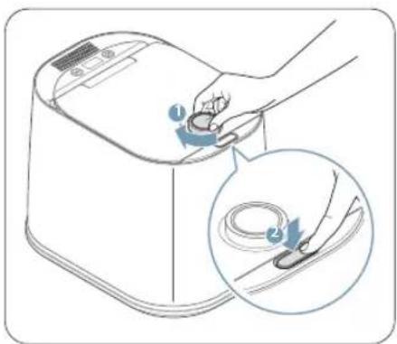 Thinkware BLUE VENT MUMU - Opening the lid - 1