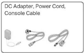 DC Adapter, Power Cord, Console Cable