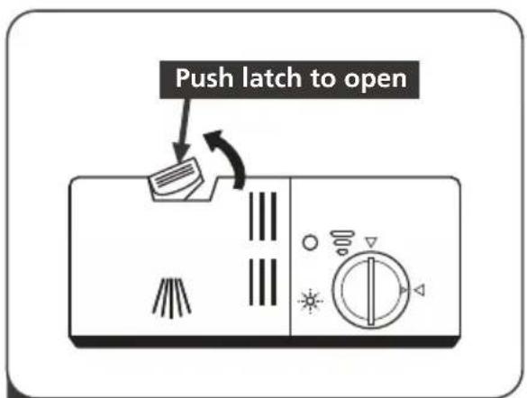 Push latch to open