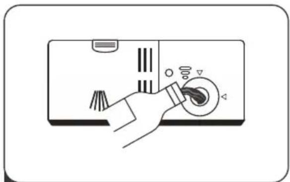 NEVIR NVR-LV1100-INOE - Filling The Rinse Aid Reservoir - 2