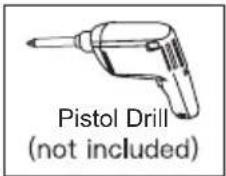 Pistol Drill (not included)