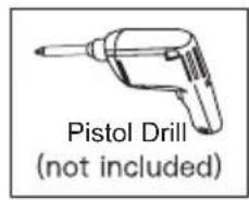 Pistol Drill (not included)