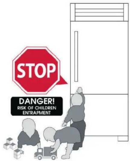 STOP DANGER! RISK OF CHILDREN ENTRAPMENT