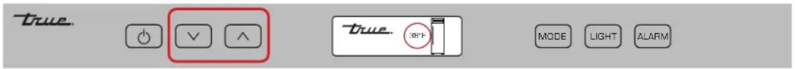 true. ✓ ^ true. 38°F MODE LIGHT ALARM