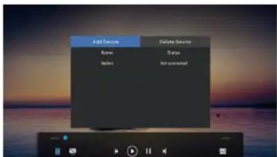 Add Devices Name Battery Delete Device Scan Not connected