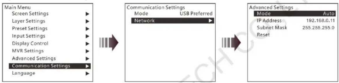 NovaStar J6 - Network Settings - 1