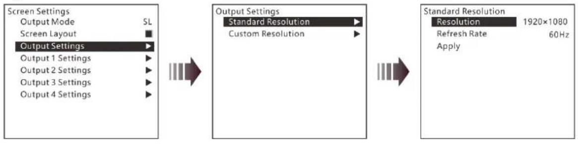 NovaStar J6 - Output Settings - 1