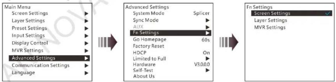 NovaStar J6 - Fn Settings - 1