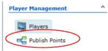 Player Management Players Publish Points