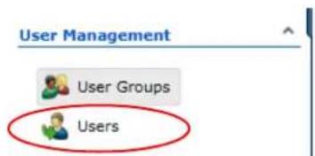 User Management User Groups Users
