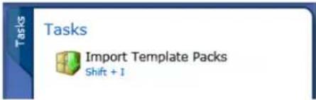 Tasks Import Template Packs Shift + I