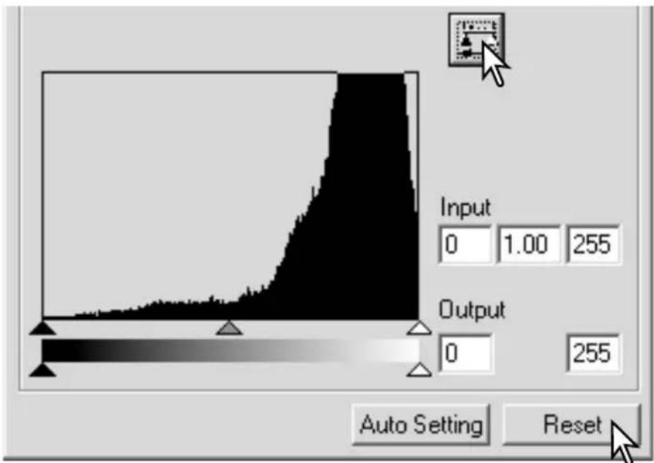 Input 0 1.00 255 Output 0 255 Auto Setting Reset