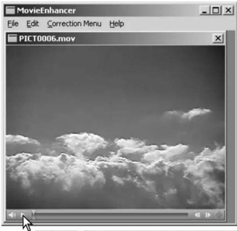 MovieEnhancer File Edit Correction Menu Help PICT0006.mov