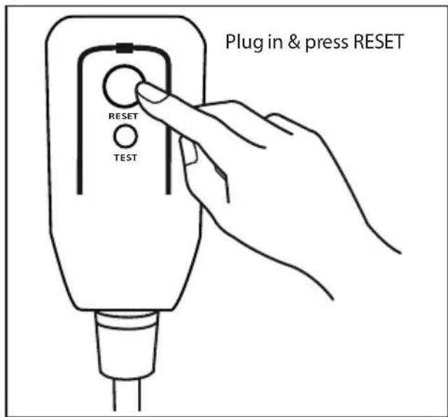 Plug in & press RESET RESET TEST