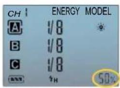 CH | ENERGY MODEL A 1/8 B 1/8 C 1/8 H 50%