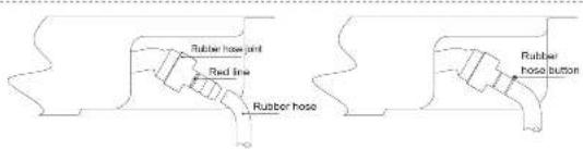 Rubber hose joint Red line Rubber hose Rubber hose button