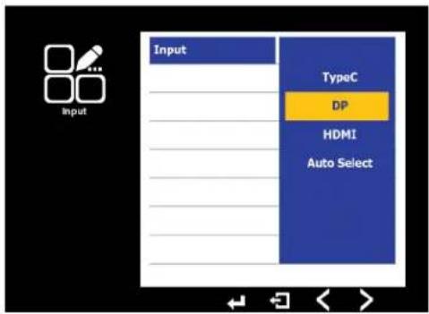 Input TypeC DP HDMI Auto Select