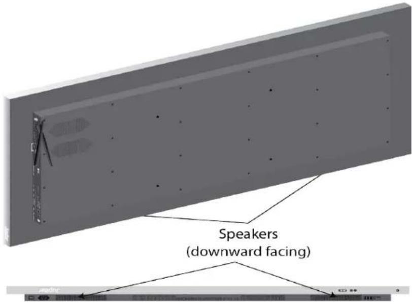 Speakers (downward facing)