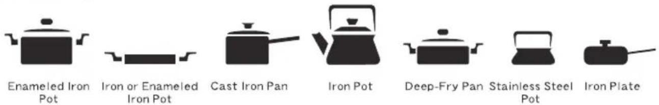 GEMINI GIC21WH - Usable pans and pots: - 1