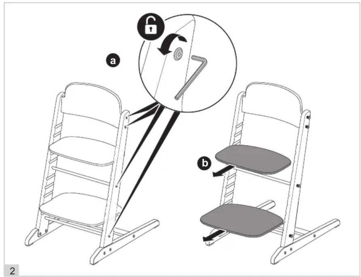 Diagram illustrating the step-by-step instructions for adjusting a seatbelt, showing step (a) and step (b) with lock mechanism and safety symbols.