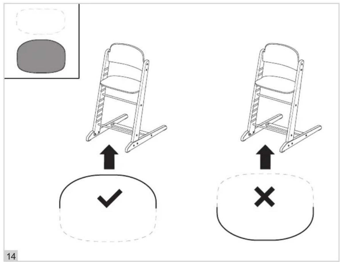 Diagram illustrating two different types of furniture or fixtures, with checkmark and cross symbols indicating selection or confirmation.