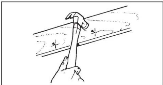 BROAN 744L - Mark mounting location. - 1