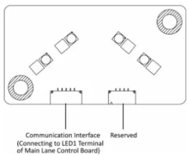 Communication Interface (Connecting to LED1 Terminal of Main Lane Control Board) Reserved