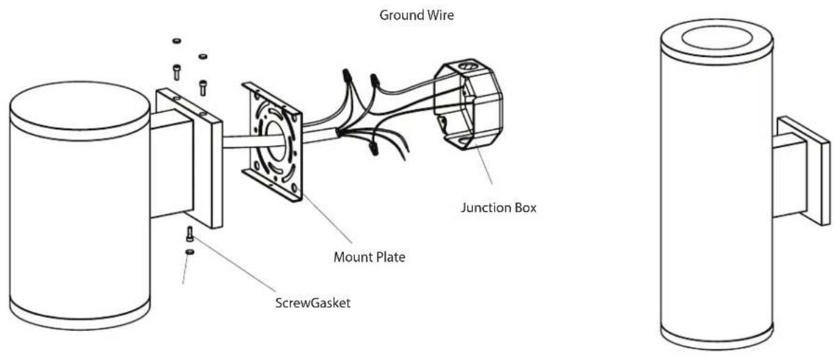 WAC Lighting Tube Architectural DS-WS05-F27B-BK - FIXTURE INSTALLATION - 1