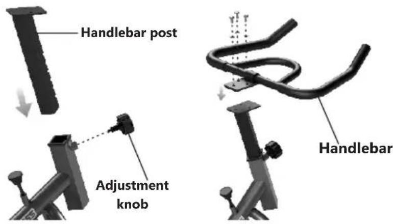 Handlebar post Adjustment knob Handlebar